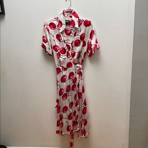 Cherry Print Shirt Dress